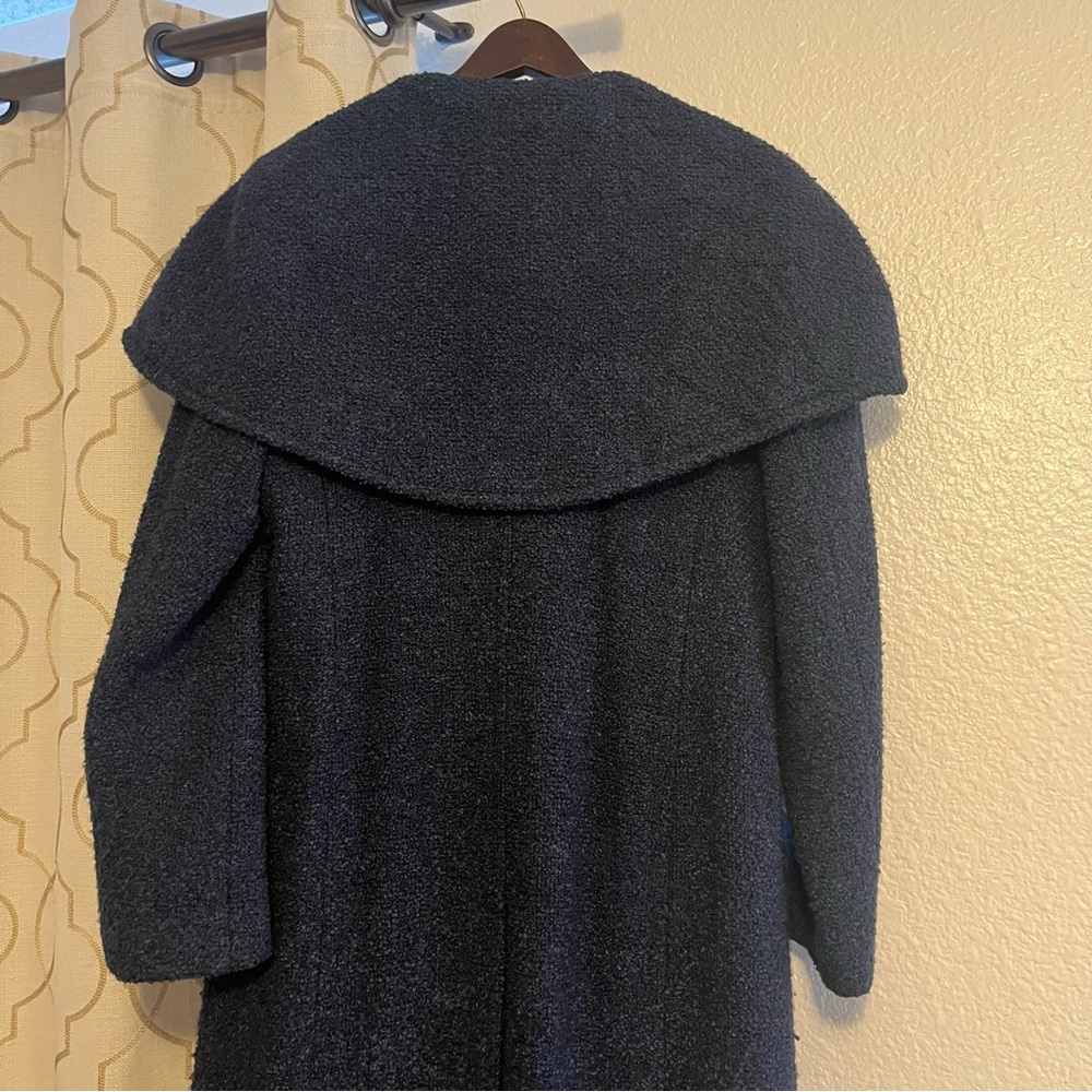 Vintage boucle long shawl collar coat - Picture 5 of 9